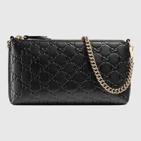 古驰/Gucci Gucci Signature皮革腕包 428449 CWC1G 1000