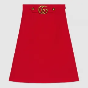 古驰/Gucci 羊毛真丝混纺及膝裙 430572 ZHM26 6543