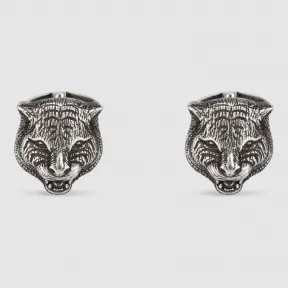 古驰/Gucci 纯银虎头袖扣 432858 J8400 0811