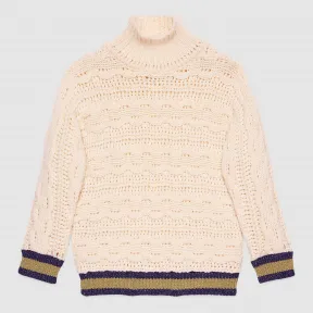 古驰/Gucci 儿童美丽奴羊毛高翻领毛衣 435167 X5D90 9065