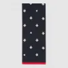 古驰/Gucci 蜜蜂和星星羊毛围巾 452332 4G206 4077