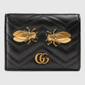 古驰/Gucci GG Marmont系列饰蝉卡片夹 466492 D8GXT 1000