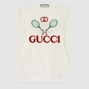 古驰/Gucci Gucci 网球印花超大造型卫衣 469250 XJBIY 9381