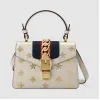 古驰/Gucci Sylvie系列蜜蜂星星皮革迷你手袋 470270-DJ2SG-8963