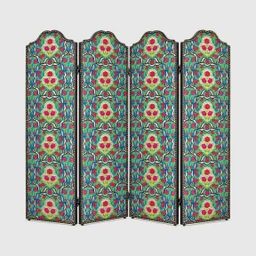古驰/Gucci 饰花卉和蜜蜂图案四扇式屏风 488317-ZAW11-6421