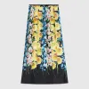 古驰/Gucci 花丛印花丝缎百褶裙 493600 ZJQ33 1868