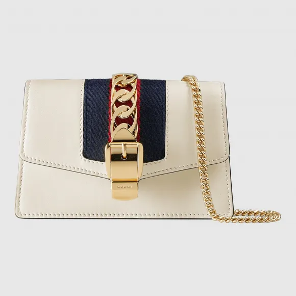 古驰/Gucci Sylvie系列皮革超迷你手袋 494646 CWLSG 8454