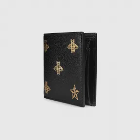 古驰/Gucci 蜜蜂星星图案皮革零钱包 495053_DJ2KT_8474