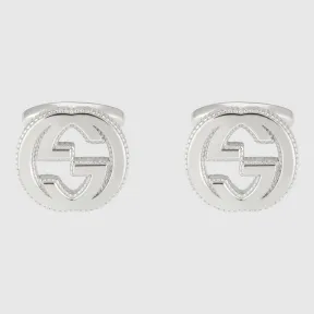 古驰/Gucci Interlocking G纯银袖扣 499010 J8400 8106