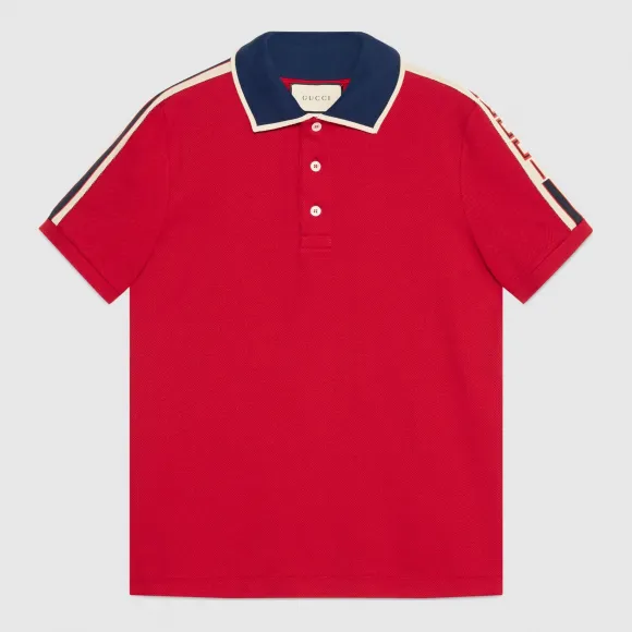 古驰/Gucci Gucci条纹棉质polo衫 500972 X9M38 6130