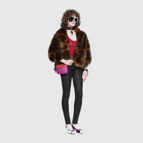 古驰/Gucci 饰Gucci标识闪亮泳装式连体衣 501899_XJANL_6193