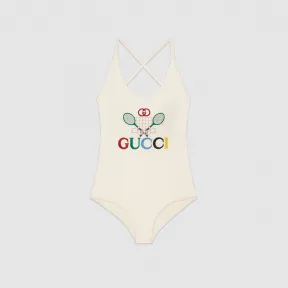 古驰/Gucci 网球印花泳装式连体衣 501899 XJBK6 9381