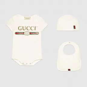 古驰/Gucci 婴儿Gucci标识棉质礼品套装 516326_X9U05_9112