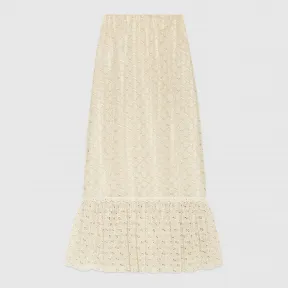 古驰/Gucci GG绳结编织面料长裙 519726 ZKT21 9205