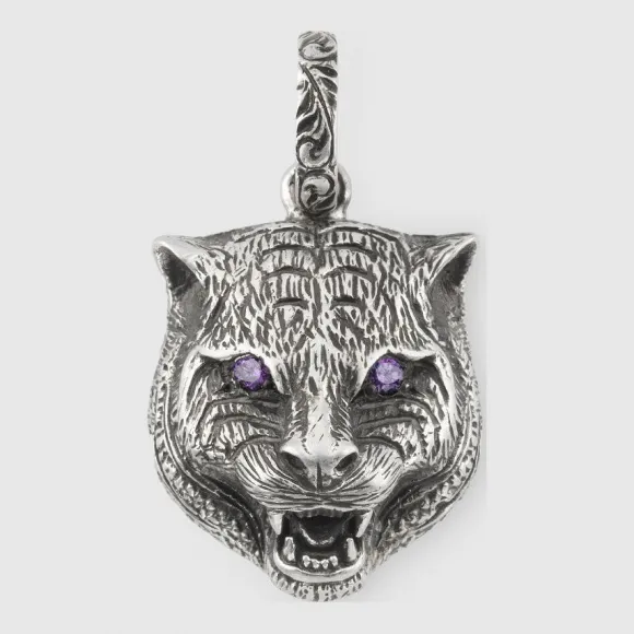 古驰/Gucci 古驰花园猫科动物头像吊坠 523418 J2965 8164