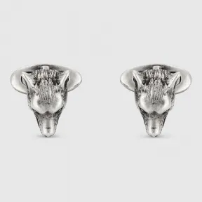 古驰/Gucci Anger Forest系列狼头袖扣 524075 J8400 0811