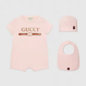 古驰/Gucci 婴儿Gucci标识棉质礼品套装 548249_X3L64_5861