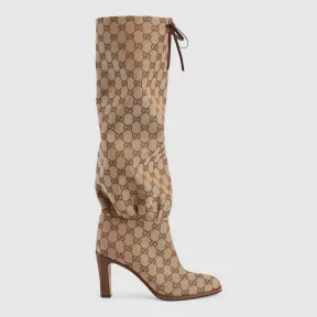 古驰/Gucci GG帆布中跟靴 551149 KY9V0 9770