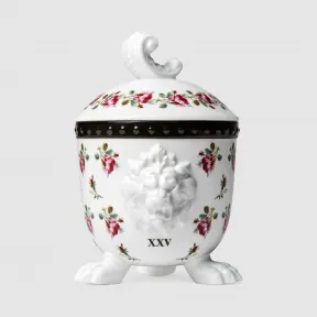 古驰/Gucci Mehen香型饰玫瑰印花狮子烛台 561584-ZACCX-9586