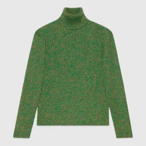 古驰/Gucci 绞花针织棉金银丝线高领衫 562675 XKAKS 3516