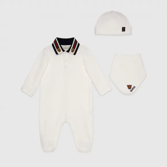 古驰/Gucci 饰织带与虎头婴儿礼品套装 564299_XJBEP_9061