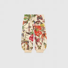 古驰/Gucci 儿童花卉印花慢跑长裤 571698 XJBK0 9381