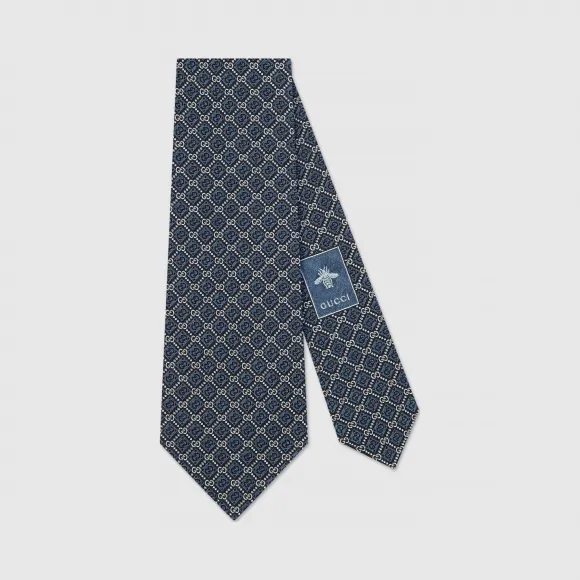 古驰/Gucci GG 和菱形图案真丝领带 571800-4E002-4569