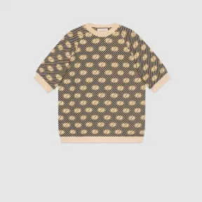 古驰/Gucci GG 条纹羊毛提花上衣 574208 XKASE 9834