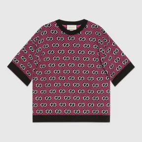 古驰/Gucci GG 条纹羊毛提花上衣 574223 XKASE 1185