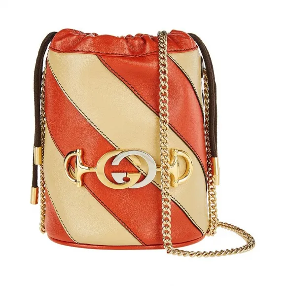 古驰/Gucci 米色/红色 皮革 女士 手提包 576432-0OLRX-7570