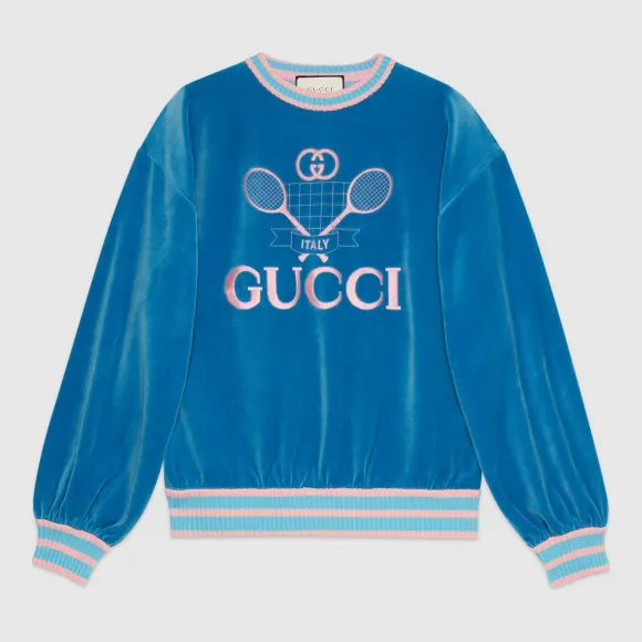 古驰/Gucci Gucci 网球印花卫衣 581085 XJBIO 4318