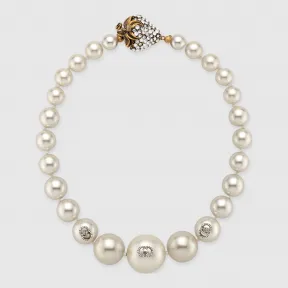 古驰/Gucci 草莓夹扣珍珠项链 581875 J1D51 8516