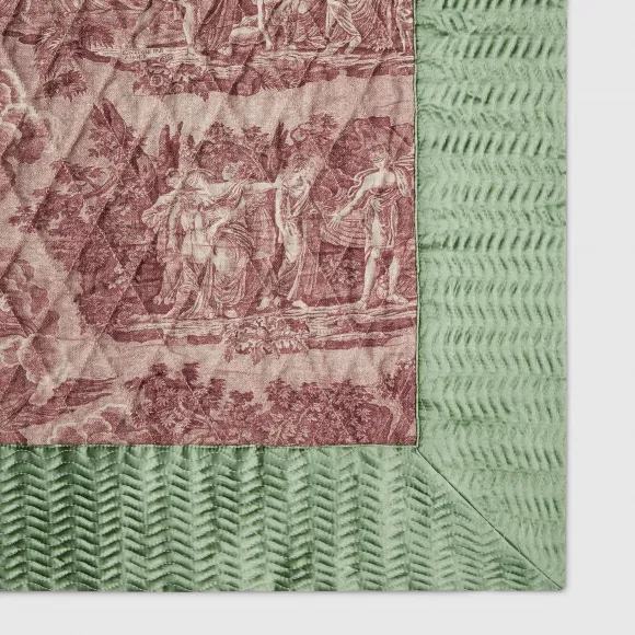 古驰/Gucci 约依印花亚麻和丝缎薄被 582578_ZABH1_3026