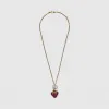 古驰/Gucci 饰草莓吊坠项链 583587-I4769-8413