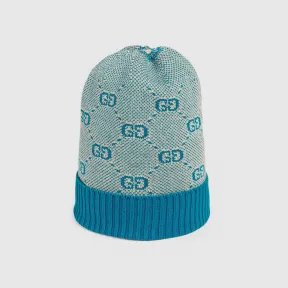 古驰/Gucci 婴儿GG棉毛混纺针织帽 584894_3K237_4478