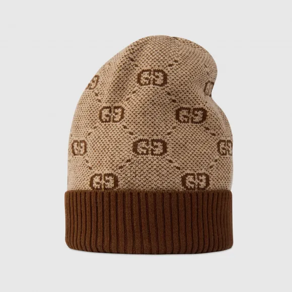 古驰/Gucci 婴儿 GG 棉毛混纺针织帽 584894_3K237_9864
