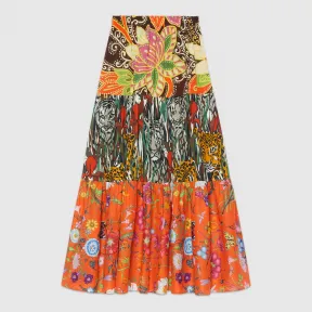 古驰/Gucci 拼贴印花半身裙 586028 ZAB1R 2259