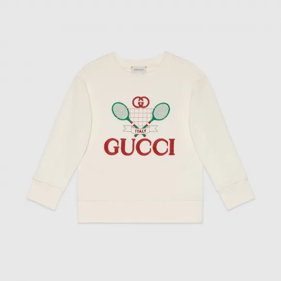 古驰/Gucci 儿童 网球刺绣卫衣 586138 XJBHC 9061