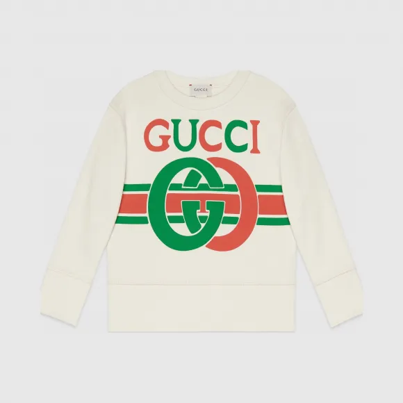 古驰/Gucci 儿童互扣式双G印花卫衣 587044-XJBDE-9061