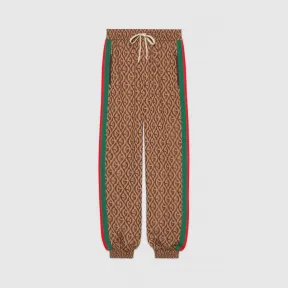 古驰/Gucci 女士 G 菱形慢跑长裤 596001_XJBUT_2100