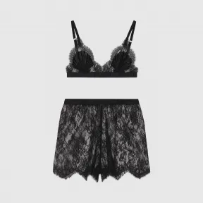 古驰/Gucci 花朵蕾丝内衣套装 599608-XUAA4-1000