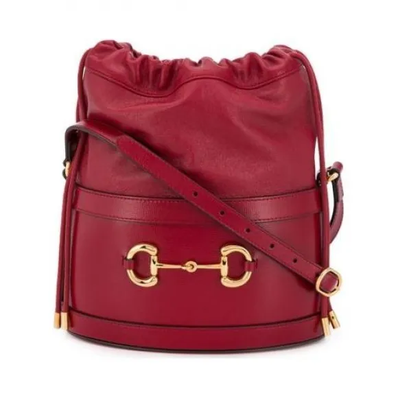古驰/Gucci 红色 皮革 女士 桶包 602118-1DBLG-6762