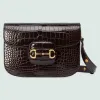 古驰/Gucci Gucci Horsebit 1955鳄鱼小包 602204-EV40G-2140