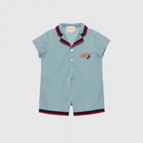 古驰/Gucci 婴儿GG牛仔连体衣  603716_XDA2K_4493