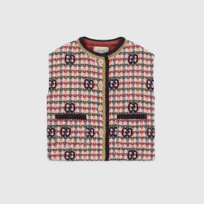 古驰/Gucci 儿童GG花呢马甲 604144_XWAH6_9093