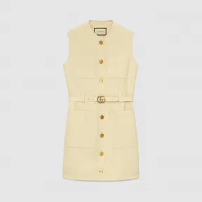 古驰/Gucci 女士 饰双G羊毛真丝混纺马甲 609245_Z8AH7_9205