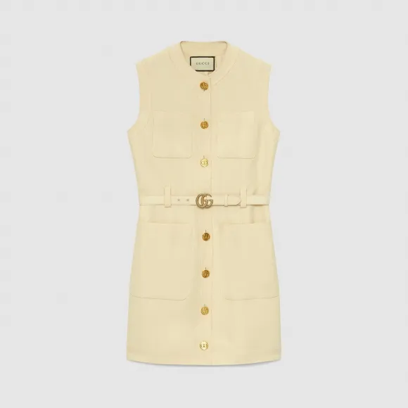 古驰/Gucci 女士 饰双G羊毛真丝混纺马甲 609245_Z8AH7_9205