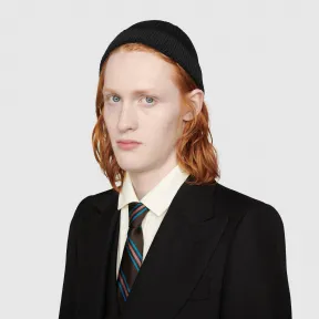 古驰/Gucci 饰互扣式双G棉质针织帽 612115_4G111_1000