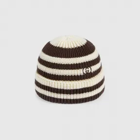 古驰/Gucci 男童（4-12岁） 儿童条纹针织棉帽 622284-4K111-9264