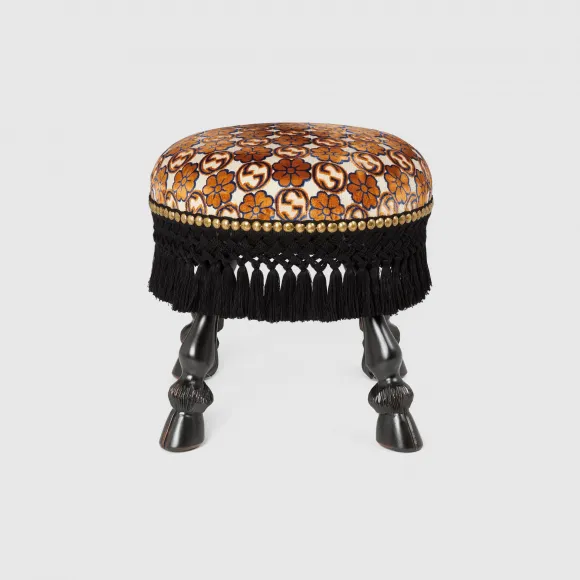 古驰/Gucci GG花卉羊毛搁脚凳 655783-ZAL0J-1020